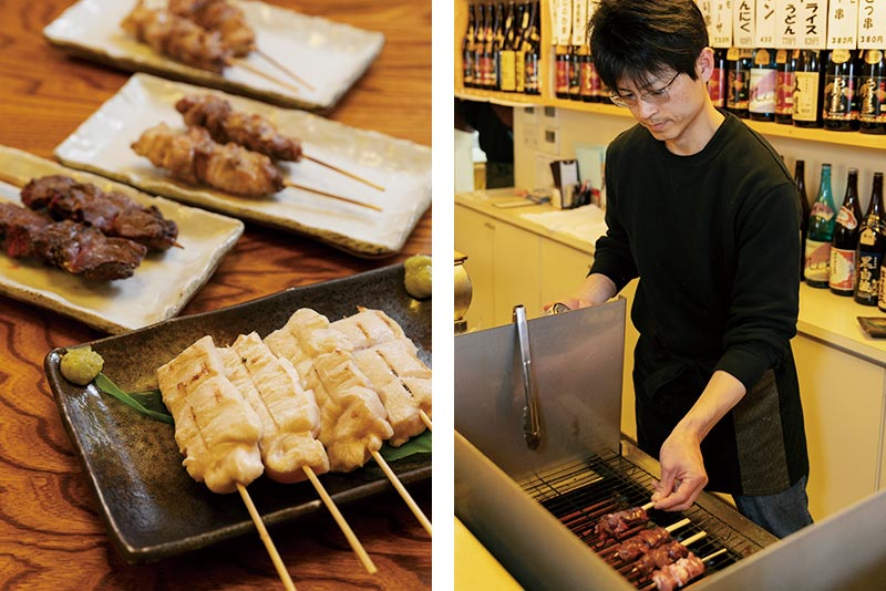 Yakitori of the izakaya "Kiraku"